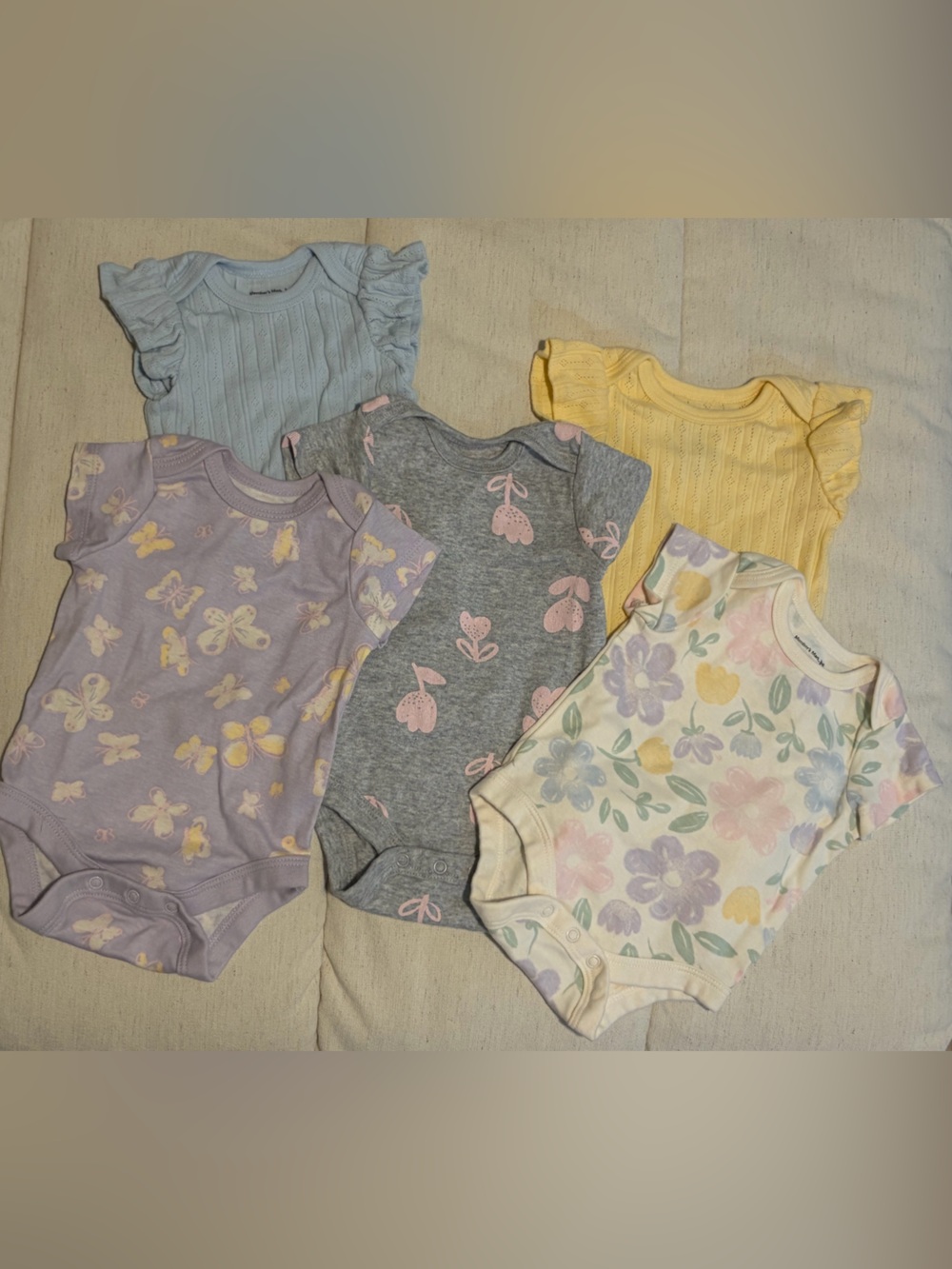 5pc short sleeve NB onesies